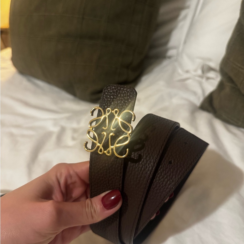 Brown Belt with Gold Buckle